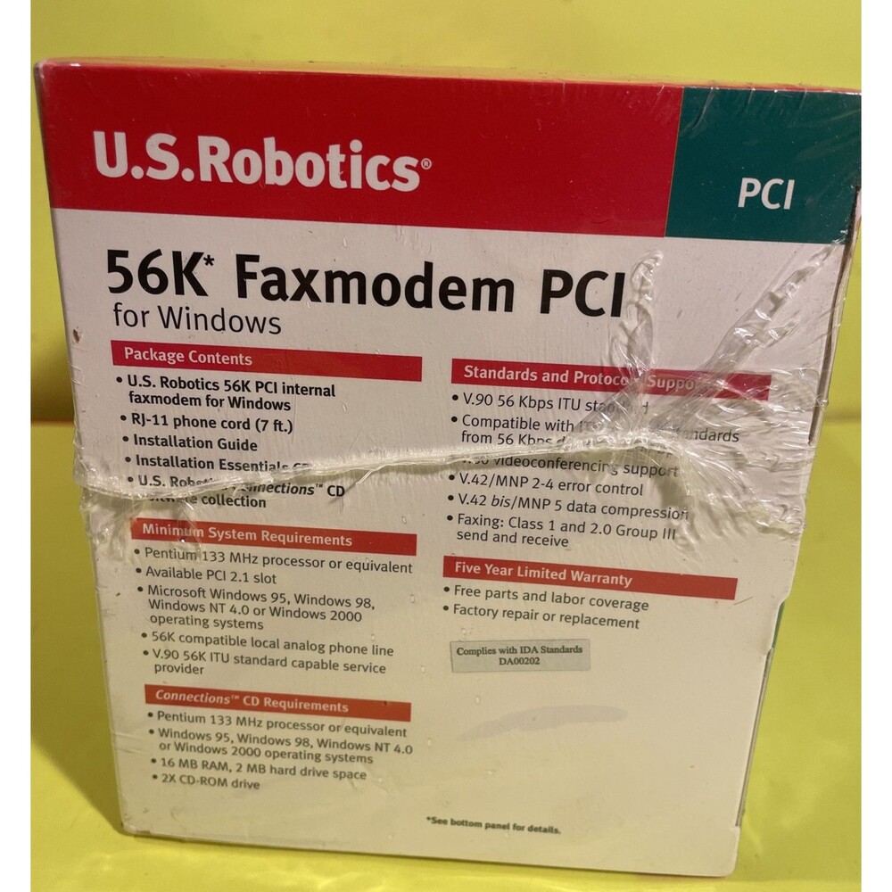 USRobotics 3Com 3CP5699A Computer Internal Modem Card PCI 56K New Genuine - Picture 4 of 5